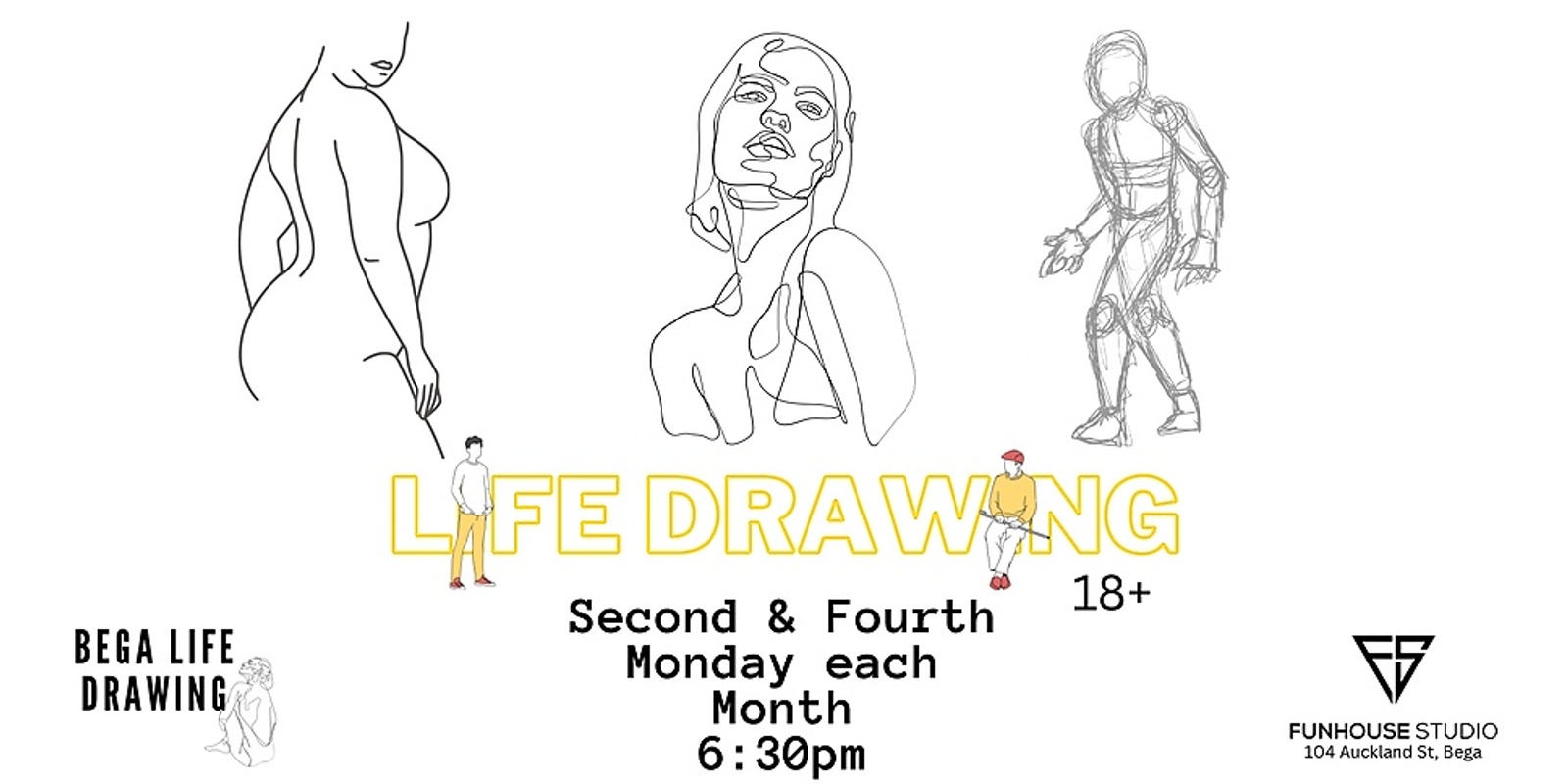 Banner image for Bega Life Drawing (NUDE)
