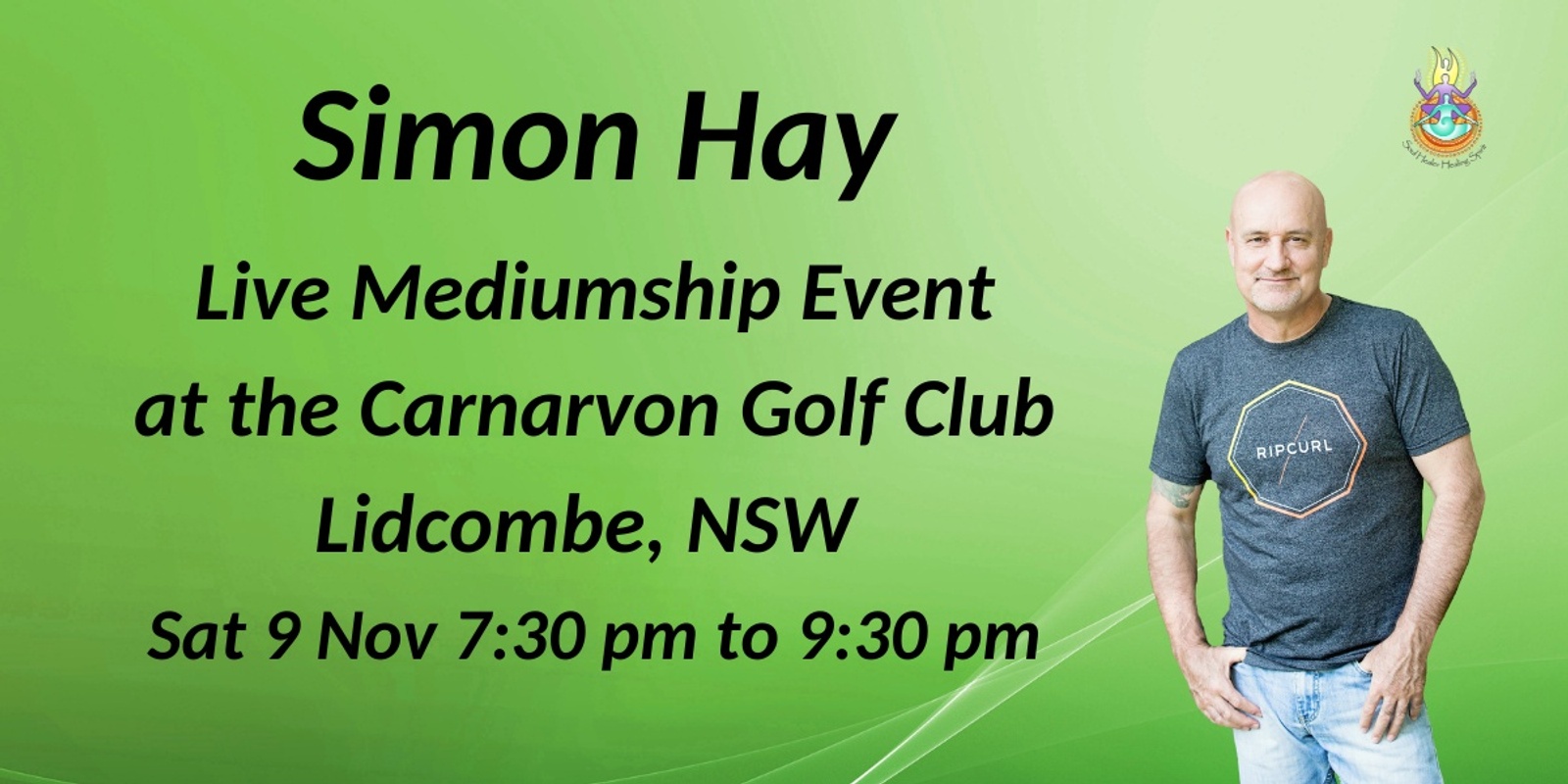 Banner image for Aussie Medium, Simon Hay at the Carnarvon Golf Club in Lidcombe, NSW