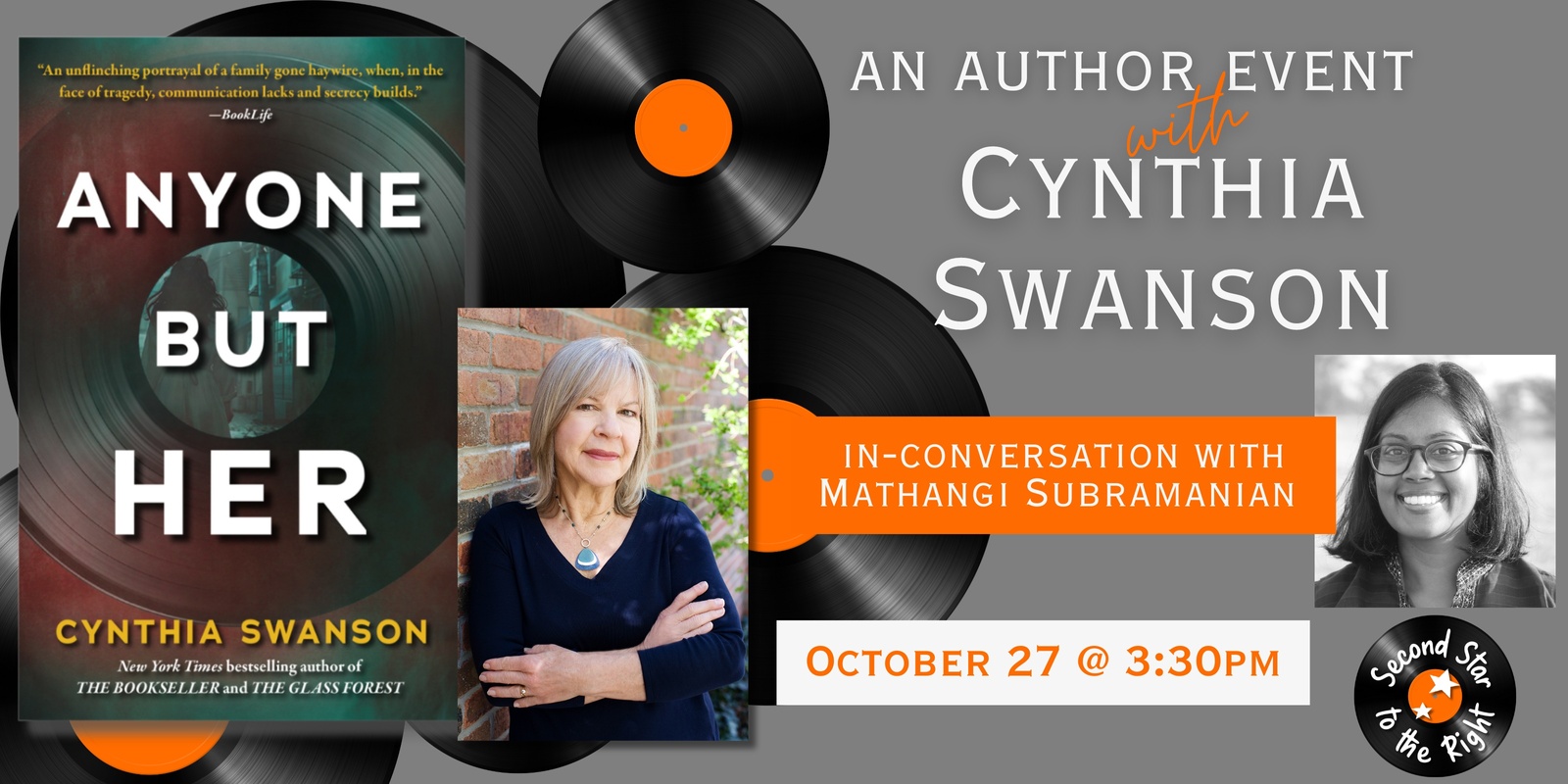 Banner image for An Author Event with Cynthia Swanson & Mathangi Subramanian