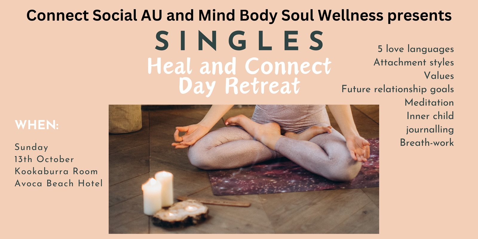 Banner image for Singles Heal & Connect Day Retreat 