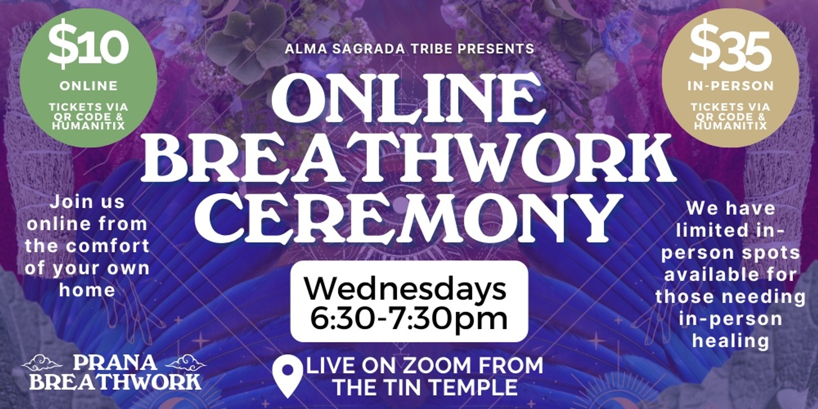 Banner image for TT & Online Breath Ceremony @ Tin Temple