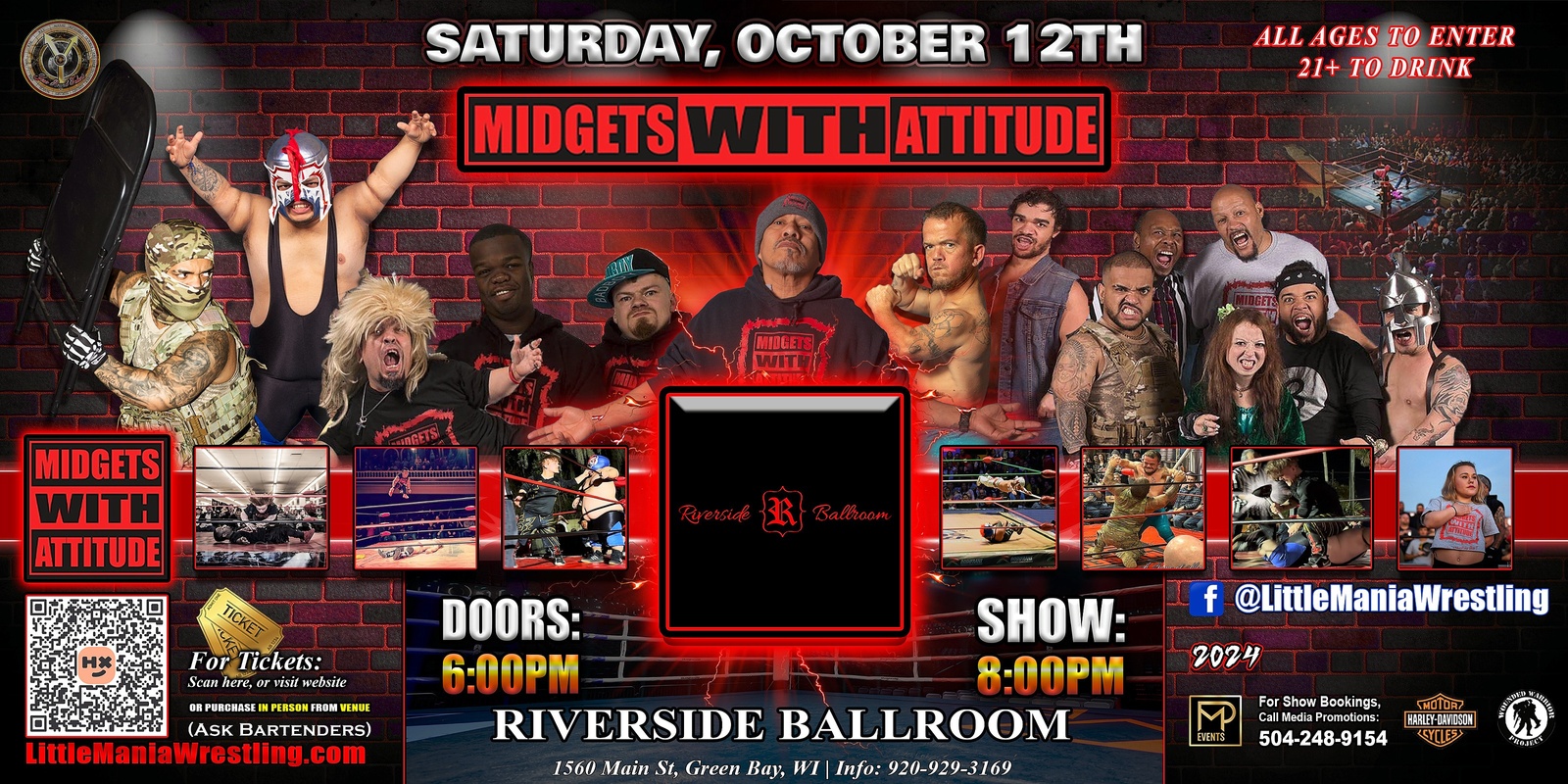 Banner image for Green Bay, WI - Midgets With Attitude: Fight Night @ Riverside Ballroom - Micro Aggression!