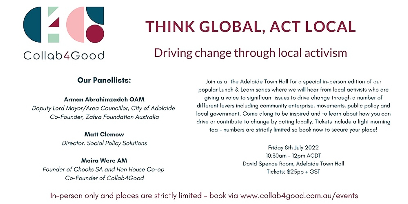 Banner image for Think Global, Act Local: Driving change through local activism