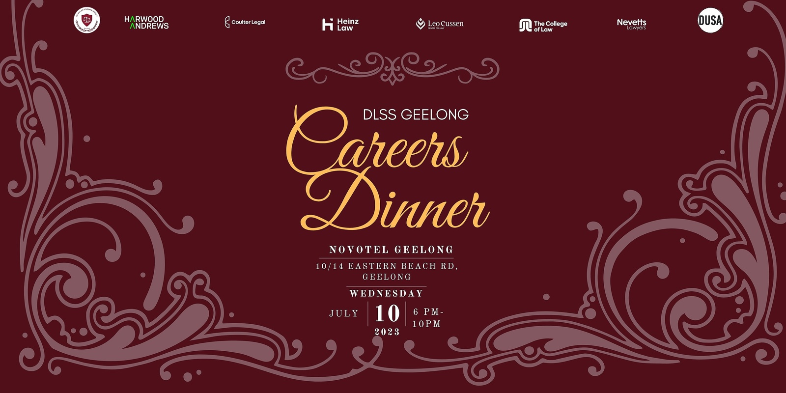 Banner image for Annual Careers Dinner - hosted by the Deakin Law Students' Society Geelong