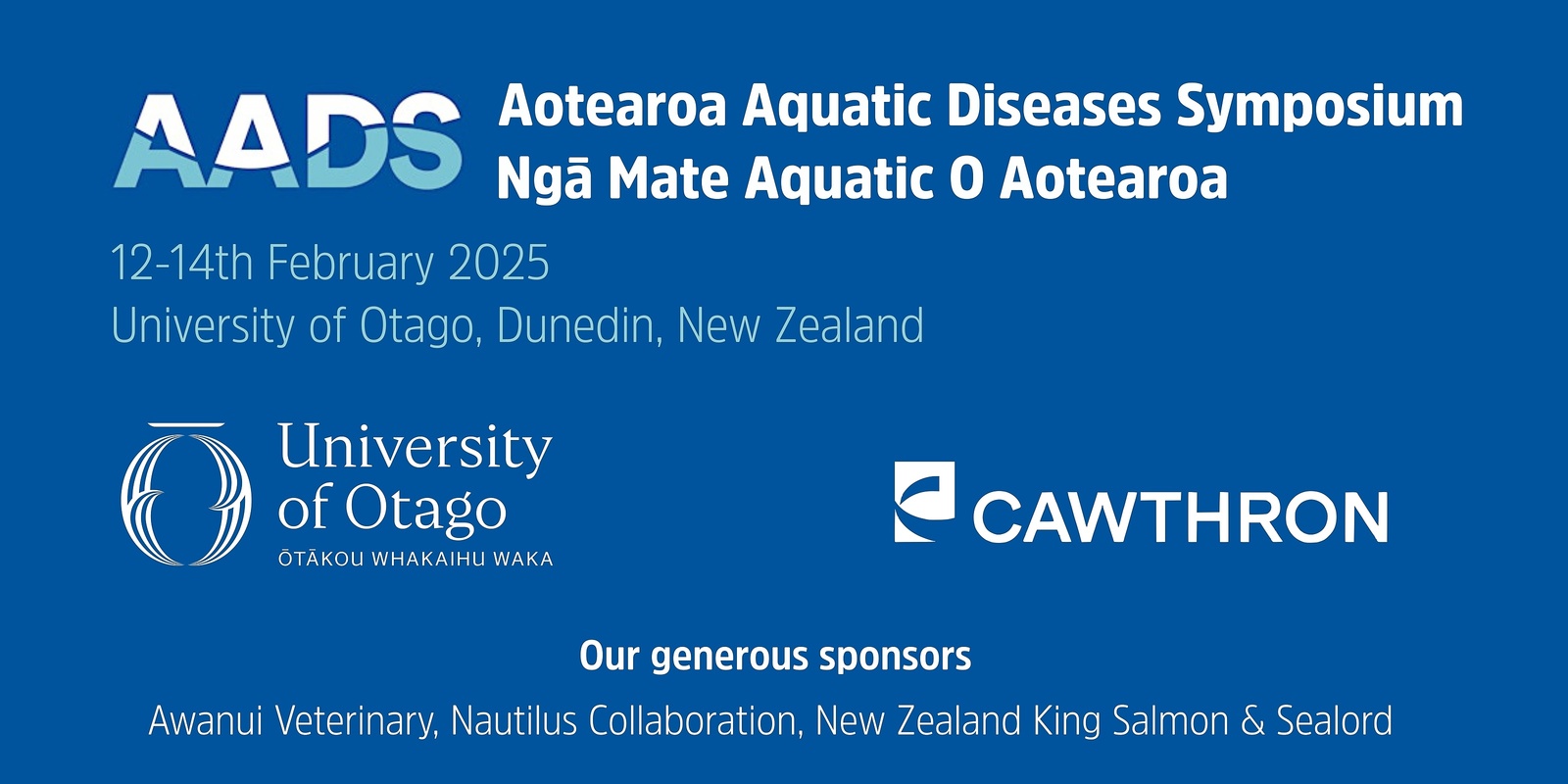 Banner image for Aotearoa Aquatic Diseases Symposium (AADS-2)