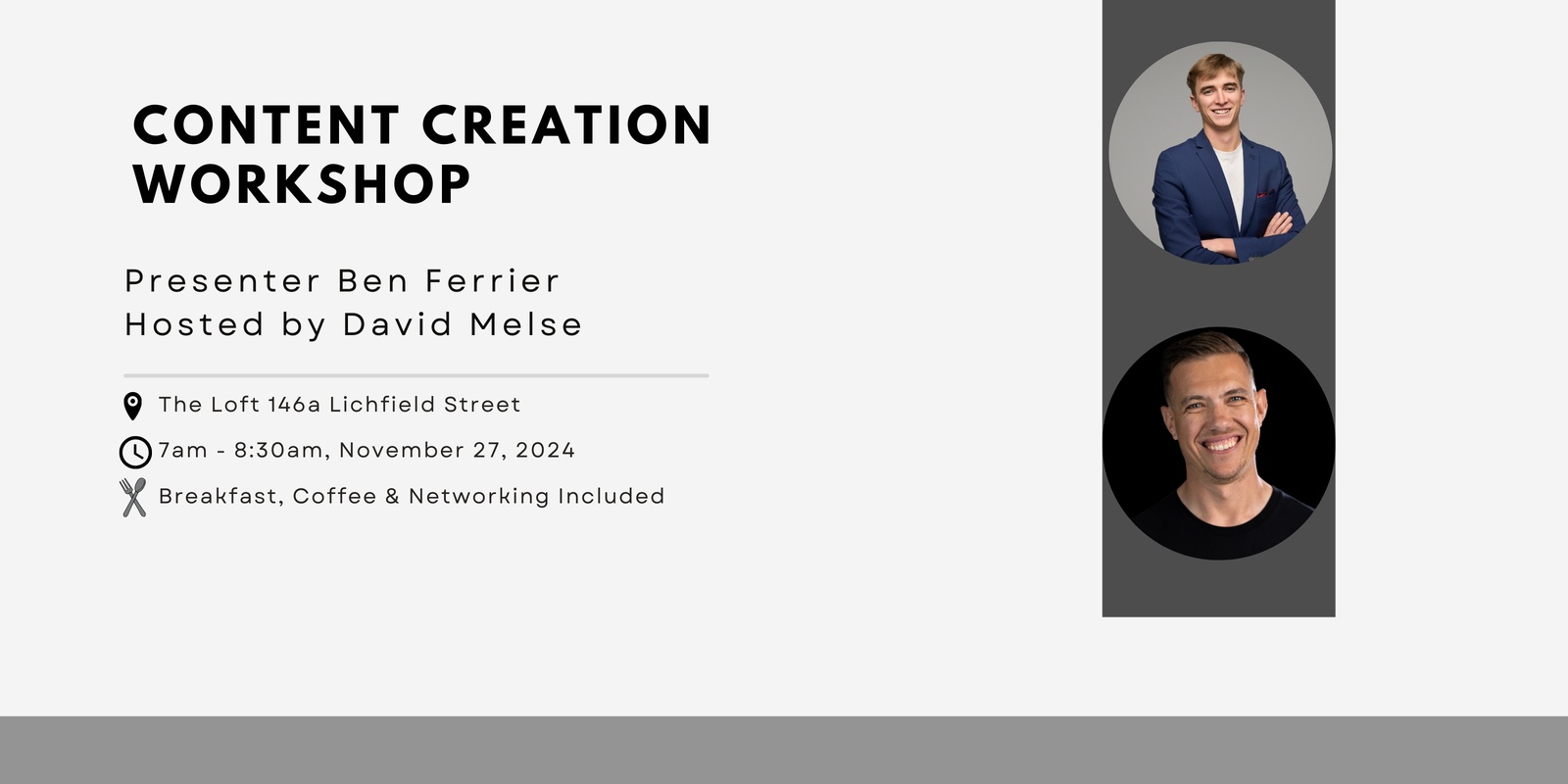 Banner image for Content Creation Mastermind: Ben Ferrier