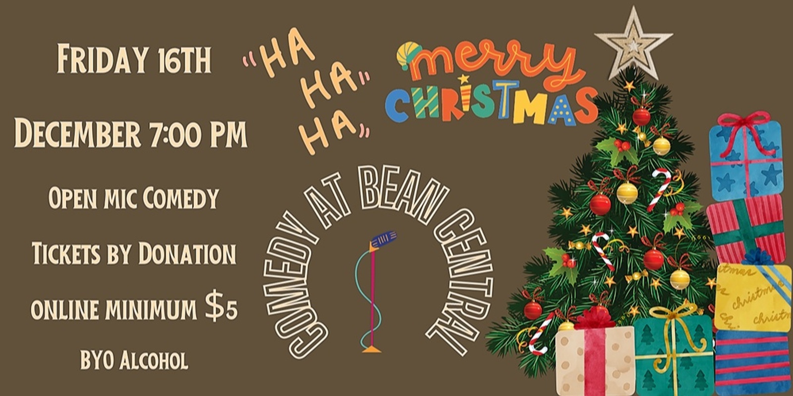 Banner image for Open Mic Comedy At Bean Central - Tis The Season