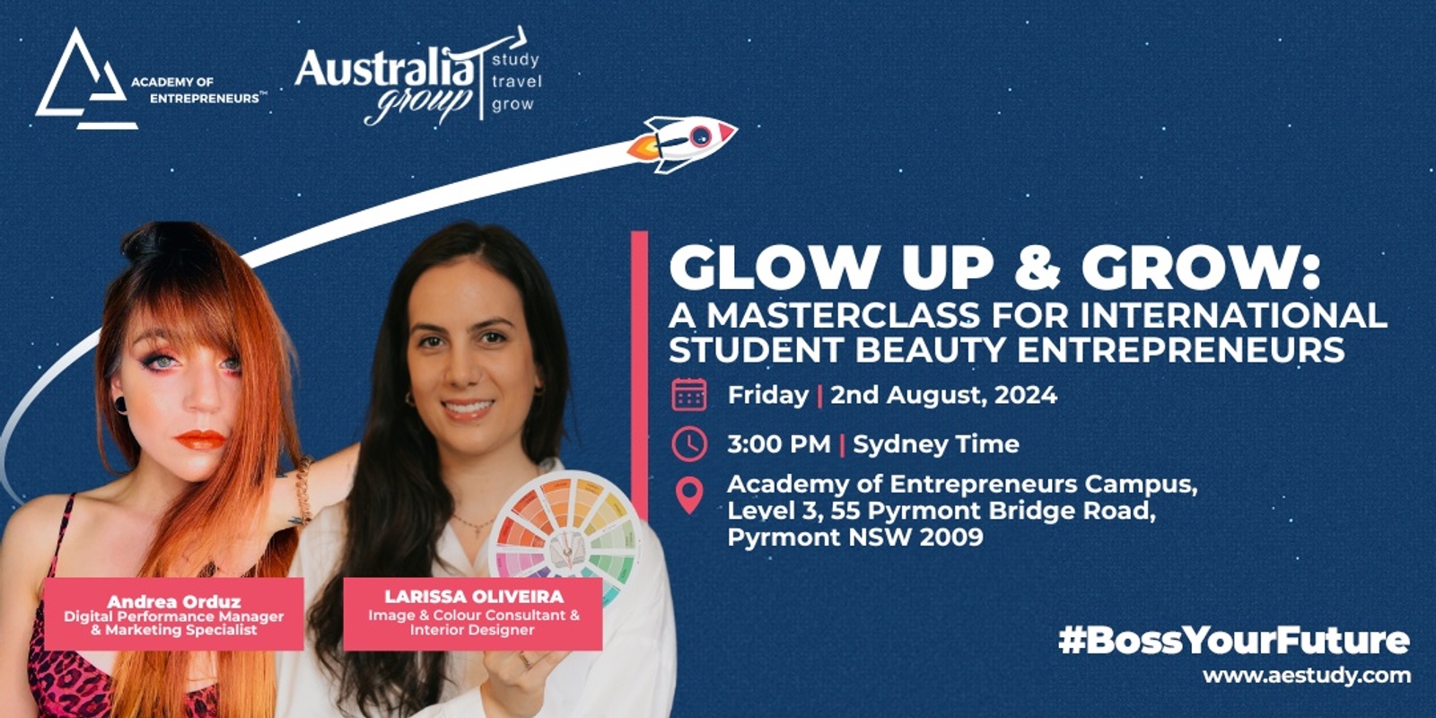 Banner image for Glow Up & Grow: A Masterclass for International Student Beauty Entrepreneurs
