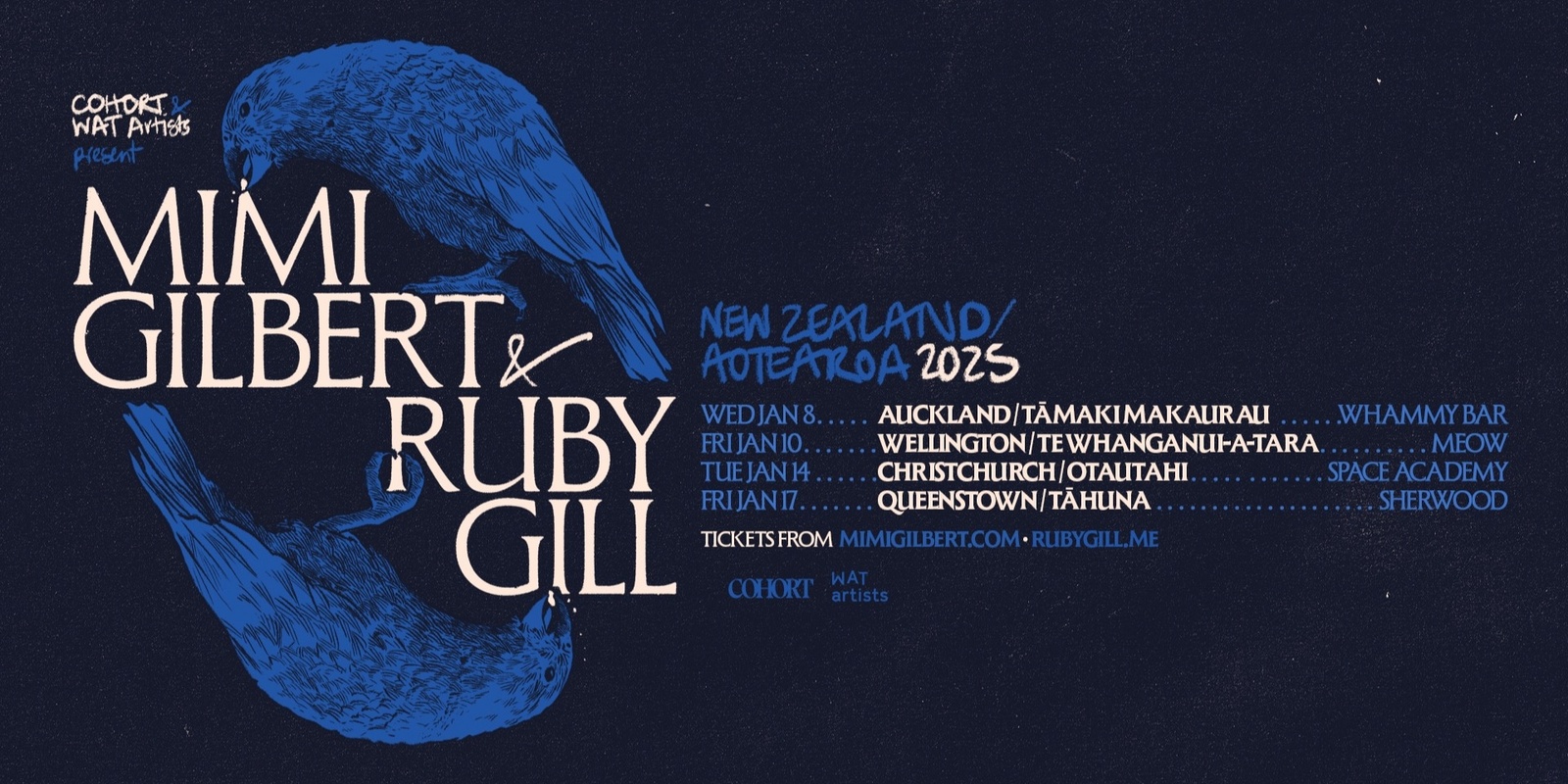 Banner image for Ruby Gill x Mimi Gilbert Aotearoa Tour - Auckland