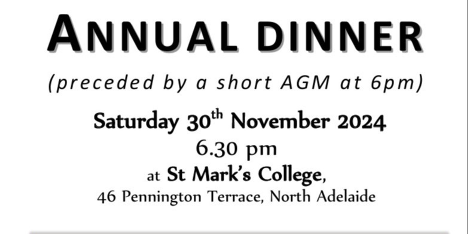 Banner image for Annual Dinner & AGM