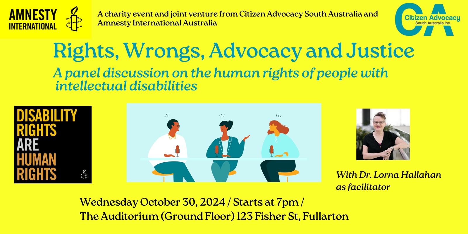 Banner image for Rights, Wrongs, Advocacy and Justice: A Panel Discussion on the Human Rights of People with Intellectual Disability