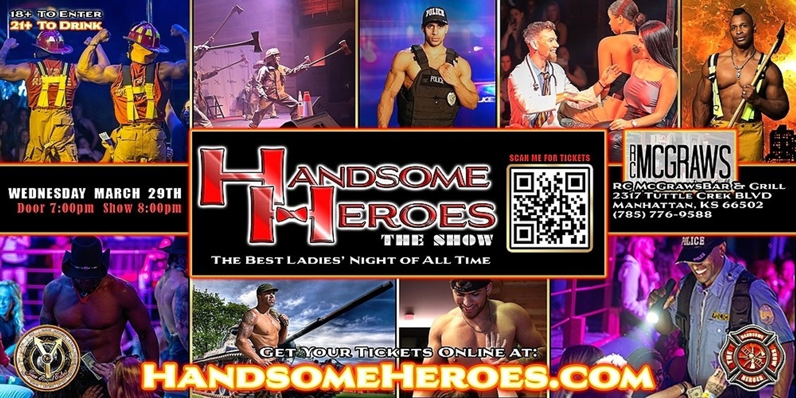 Banner image for Manhattan, KS - Handsome Heroes XXL Live: The Best Ladies' Night of All Time!