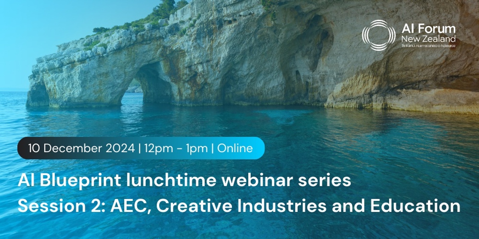 Banner image for AI Blueprint lunchtime webinar series - Session 2 - AEC, Creative Industries and Education