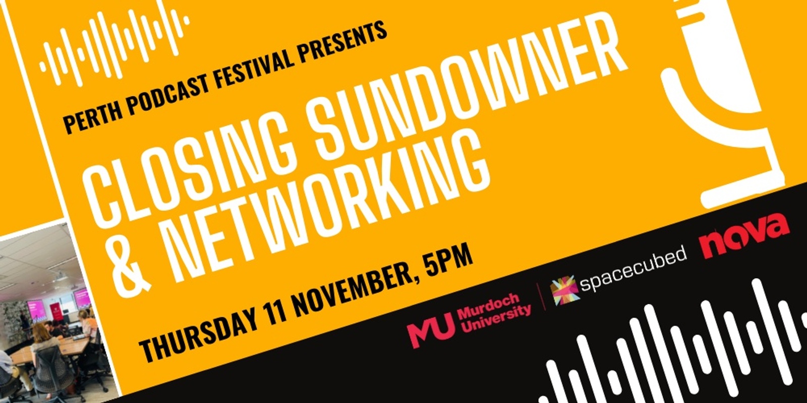 Banner image for Perth Podcast Festival 2021: Closing Sundowner & Networking