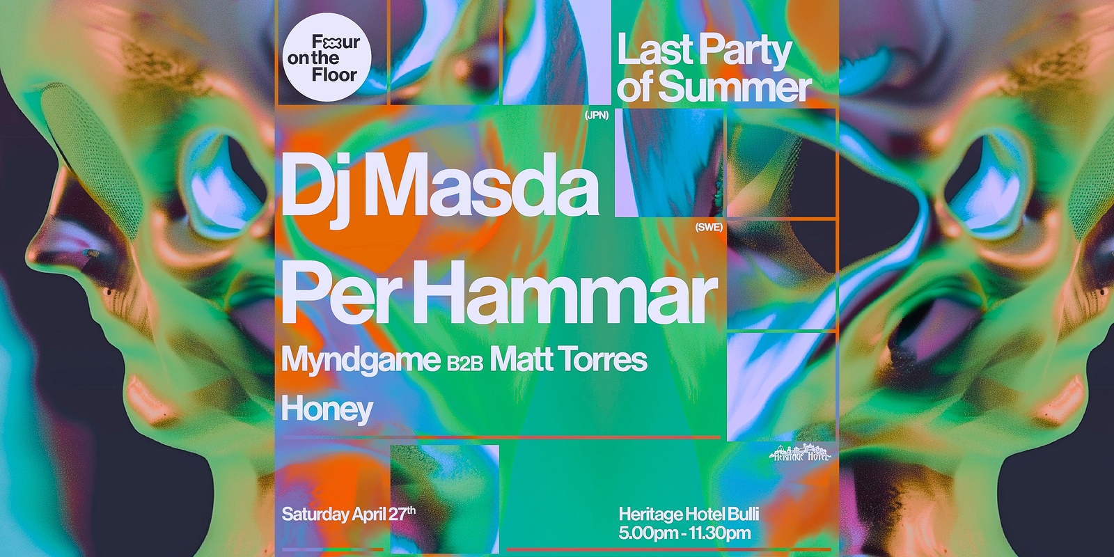 Banner image for Four On The Floor Last Party of Summer with Dj Masda & Per Hammar 