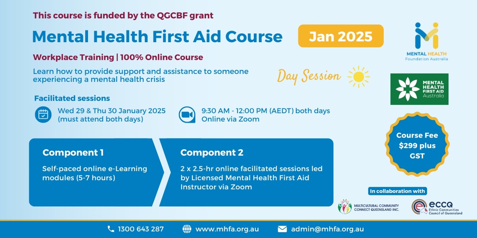 Banner image for Online Mental Health First Aid Course - January 2025 (Morning sessions) (3)