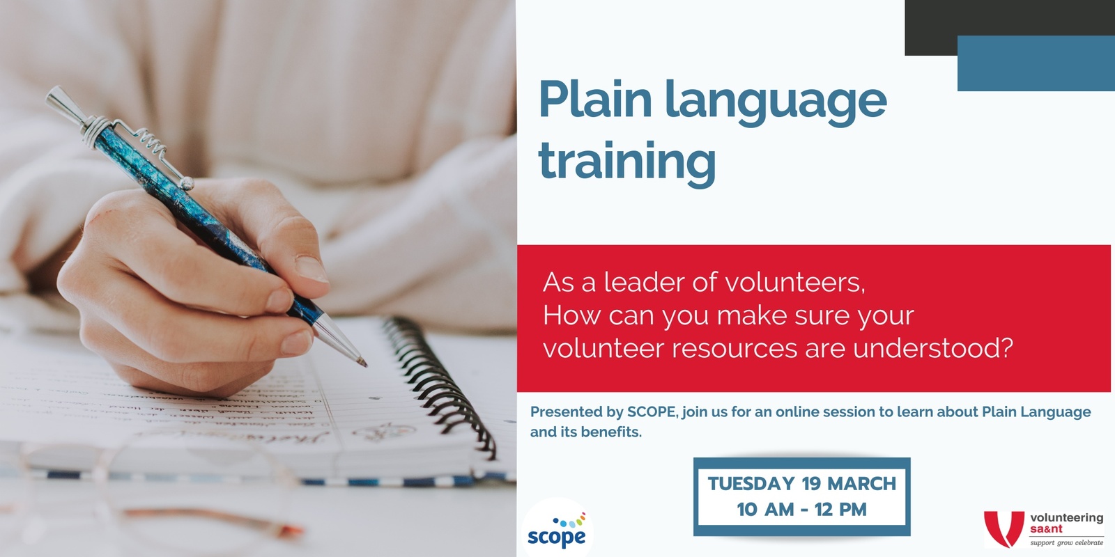 Banner image for Plain language training