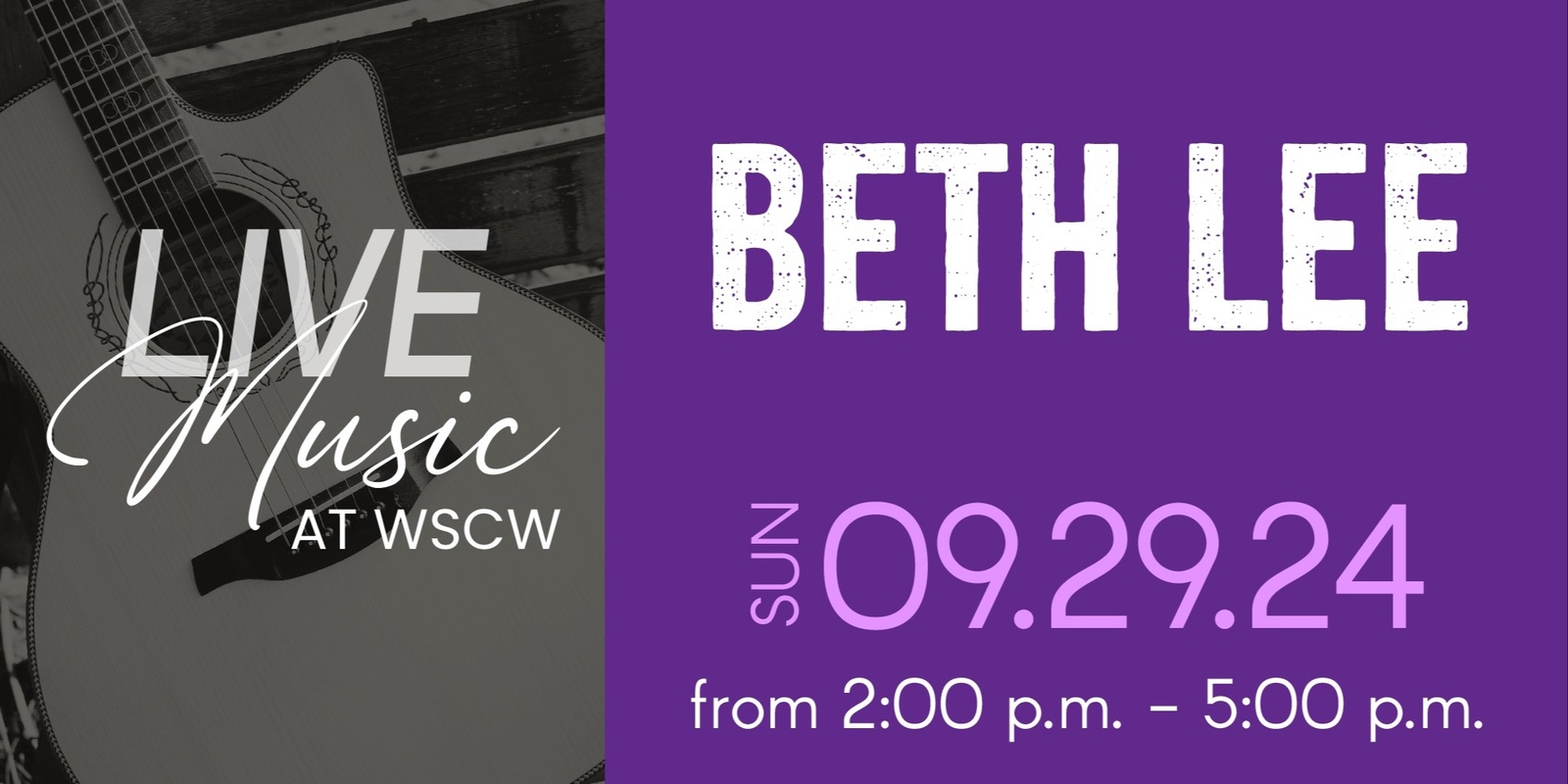 Banner image for Beth Lee Live at WSCW September 29