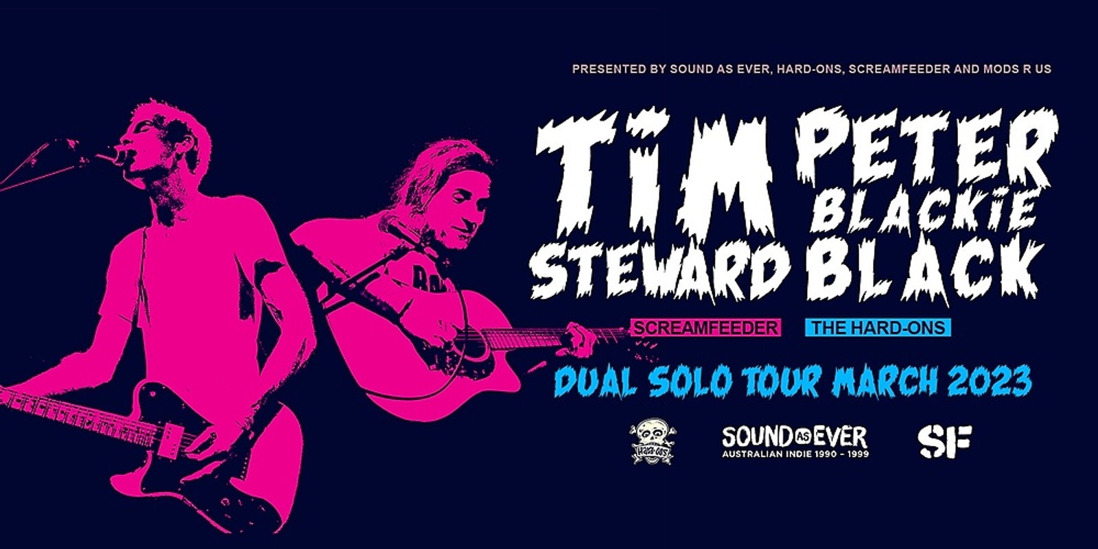 Banner image for Peter Black (The Hard-Ons) + Tim Steward (Screamfeeder) at Franks Wild Years, Thirroul