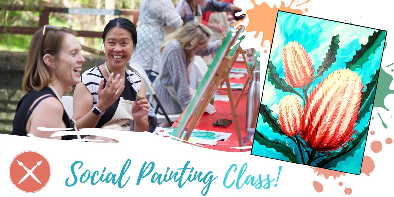 Paint & Sip Event: Banksia Bliss 6/09/23 | Humanitix