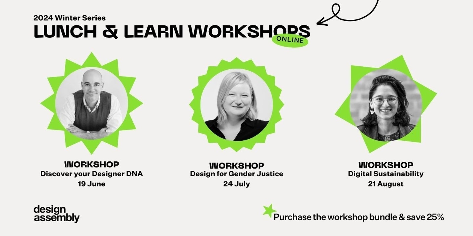 Banner image for DA Workshop | Winter Lunch & Learn Series | Three workshop ticket bundle