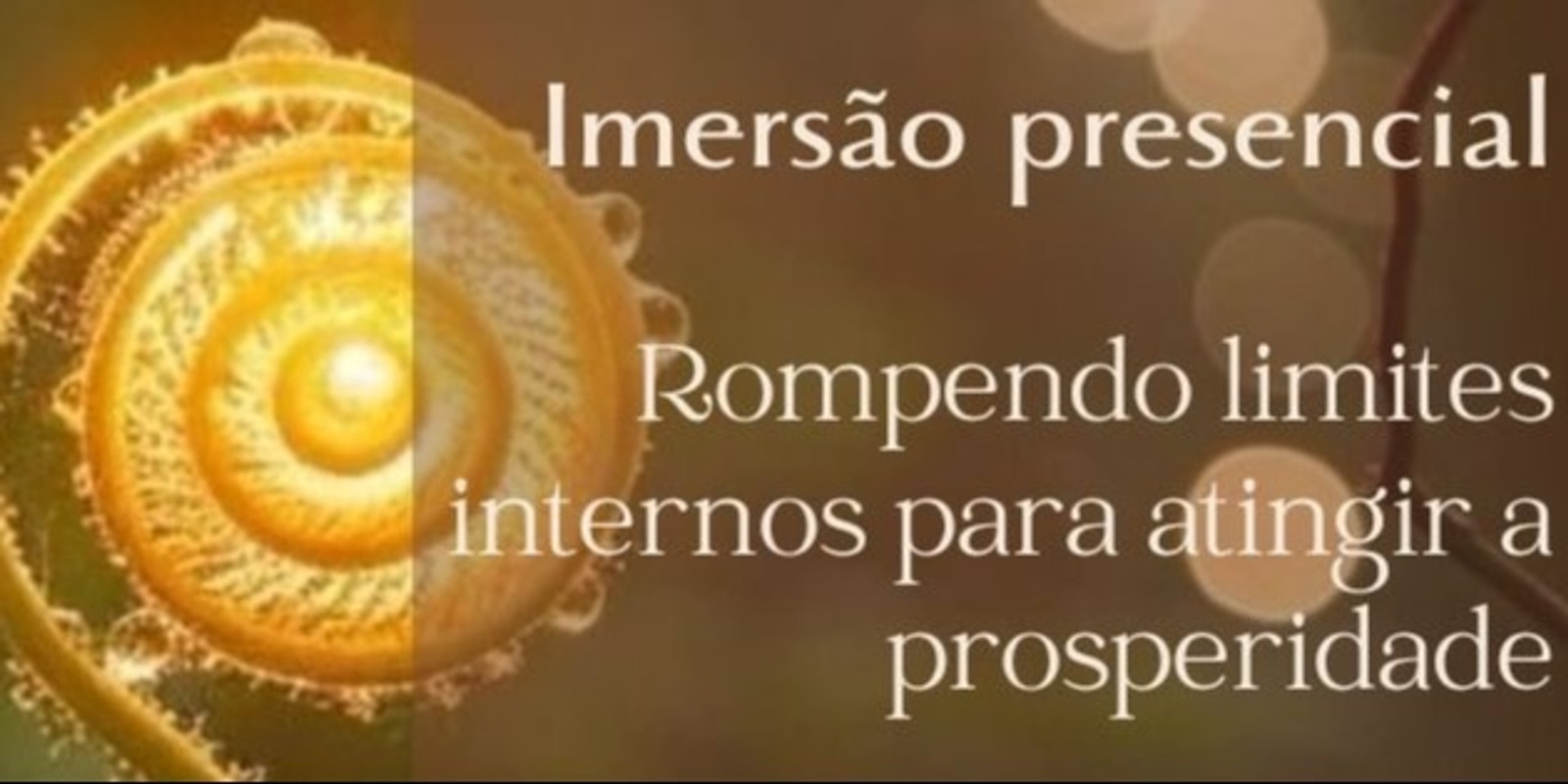 Banner image for Imersão presencial - Rompendo limites internos para alcançar a prosperidade