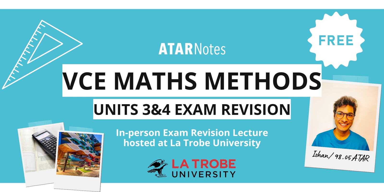 Banner image for VCE Methods 3&4 Exam Cram Lecture FREE