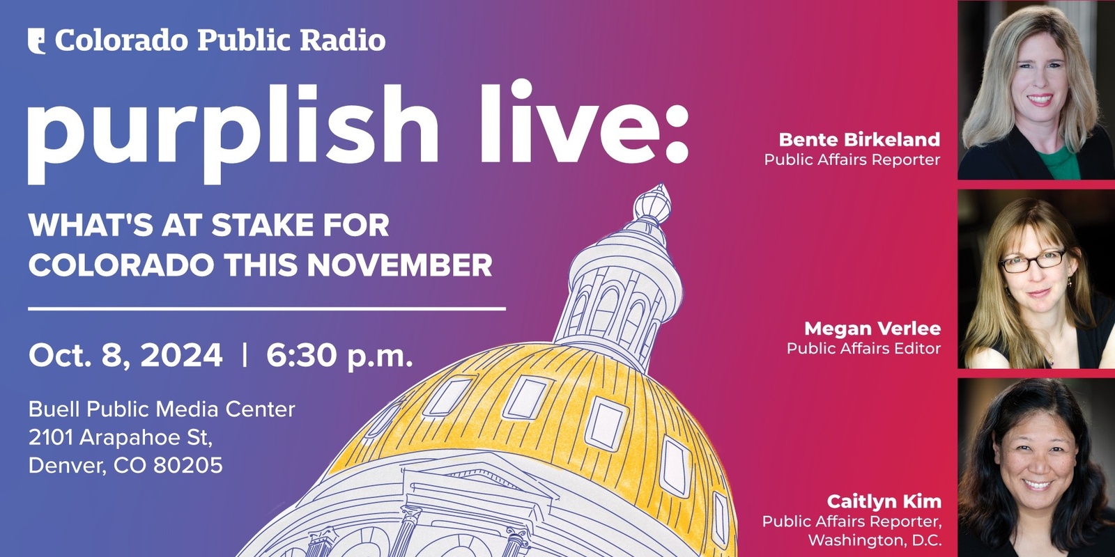 Banner image for Purplish Live: What's at Stake for Colorado this November