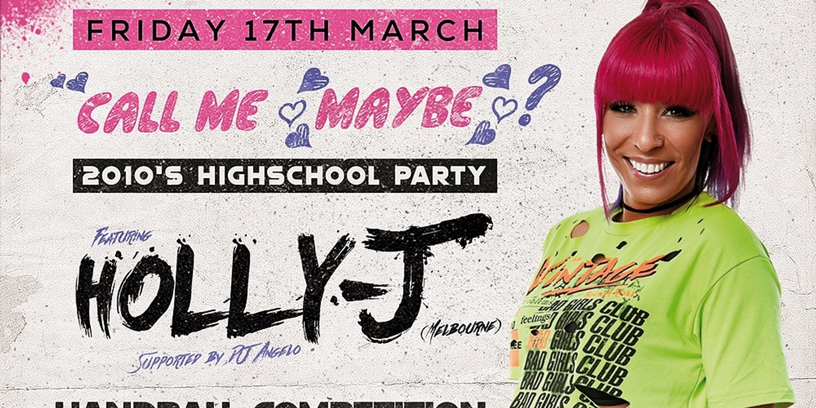 Banner image for Call Me Maybe 210's Highschool Party feat Holly J 