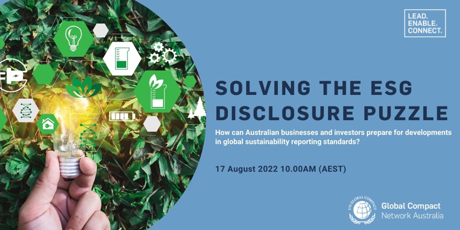 Banner image for UN Global Compact Network Australia Solving the ESG Disclosure Puzzle