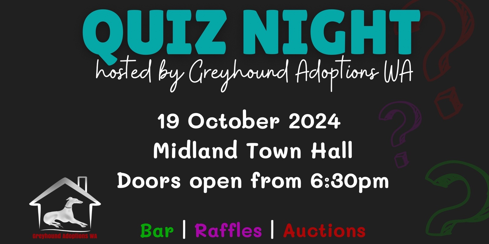 Banner image for Greyhound Adoptions Quiz Night Fundraiser 2024