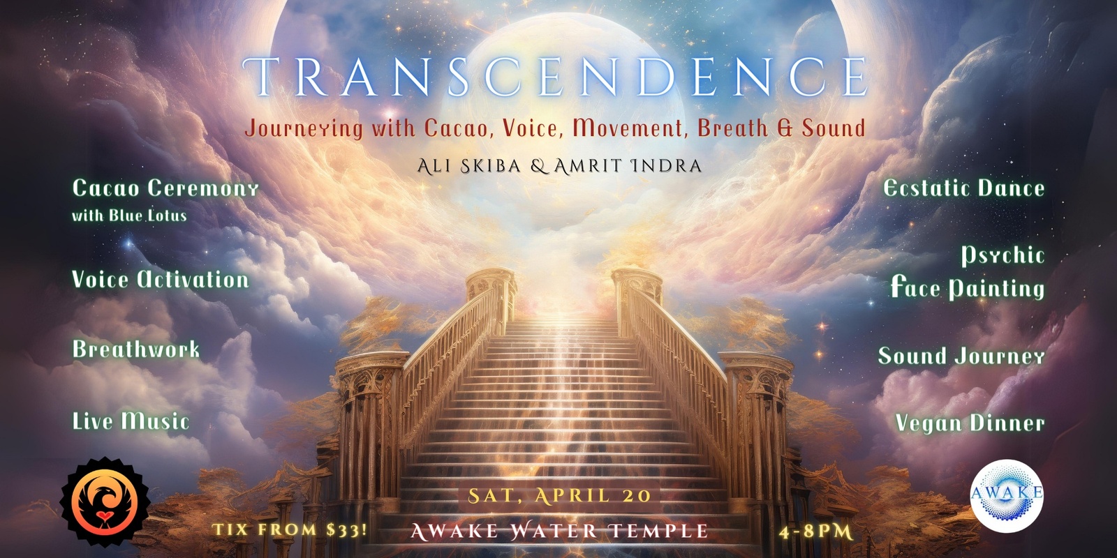 Banner image for Transcendence ~ Journeying with Cacao, Voice, Movement, Breath & Sound