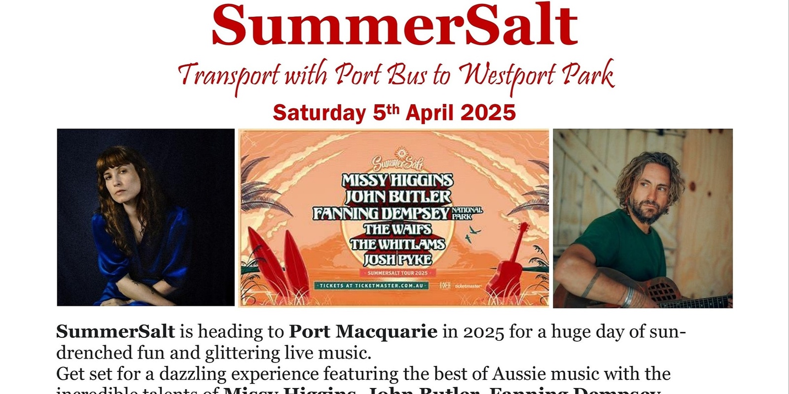 Banner image for SummerSalt transport Port Macquarie