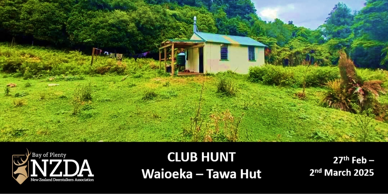 Banner image for Waioeka Club Hunt - Tawa Hut