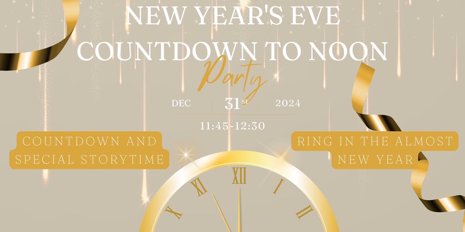 Banner image for New Years Eve Countdown to Noon