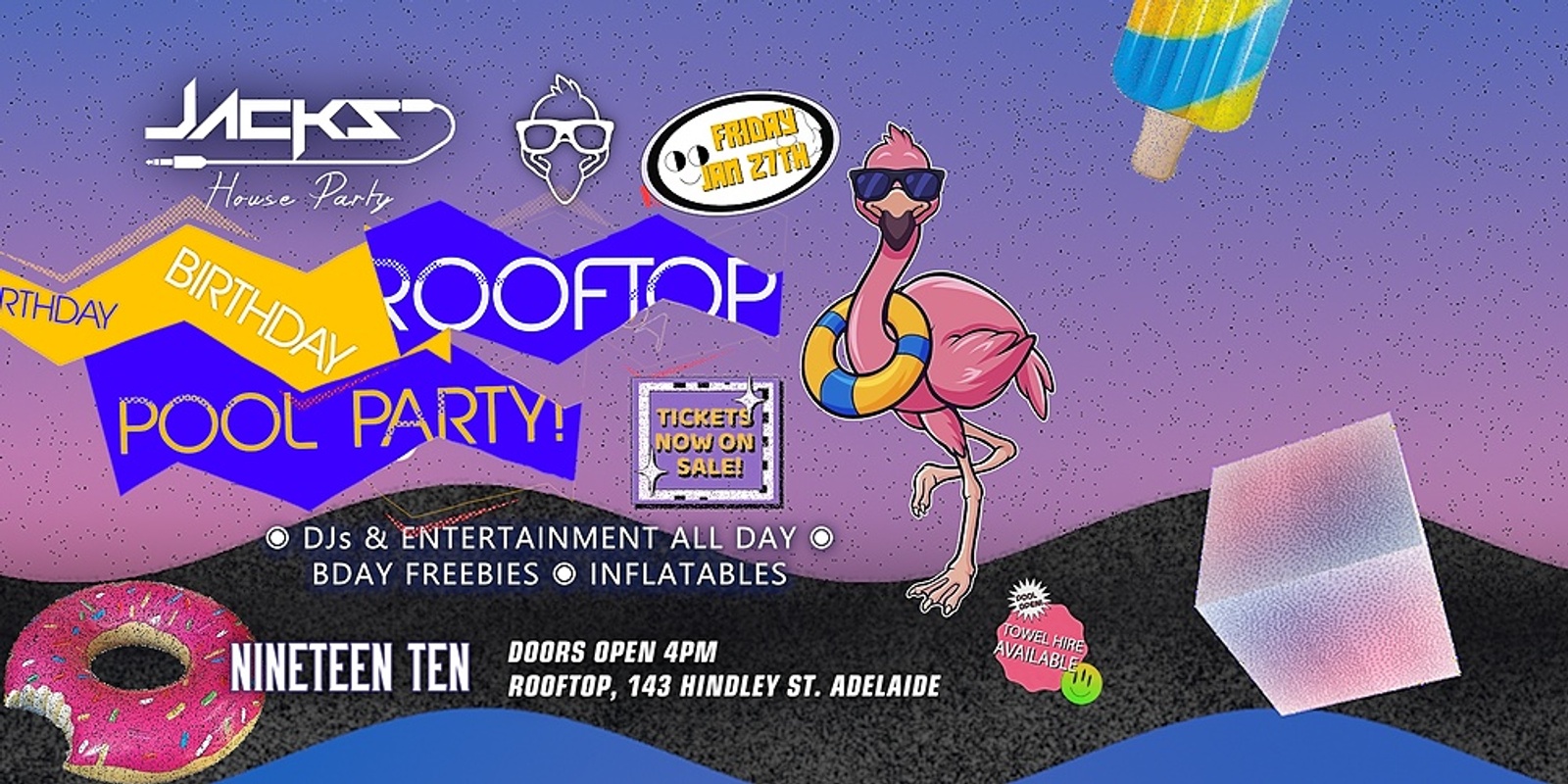 Banner image for Jacks House Party 1st Birthday Rooftop Pool Party!