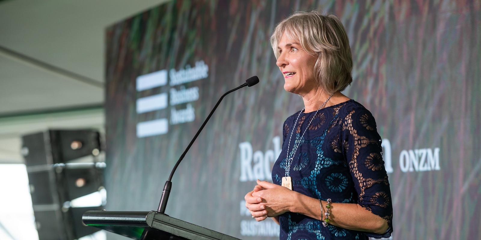 Banner image for Sustainable Business Quarterly Insights briefing, with Rachel Brown ONZM