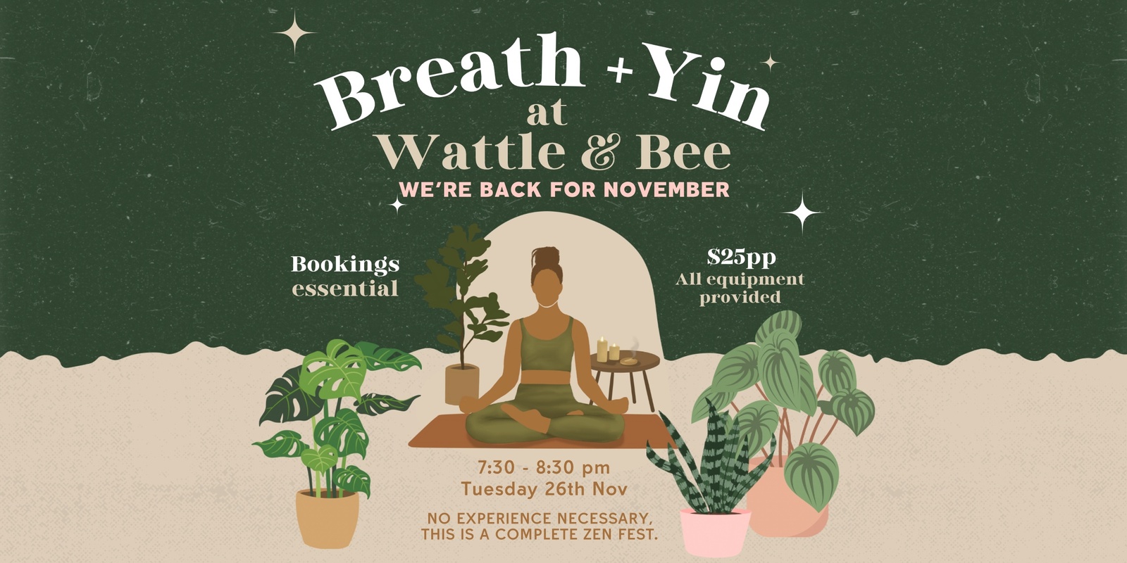 Banner image for Breath + Yin at Wattle & Bee (Petersham)