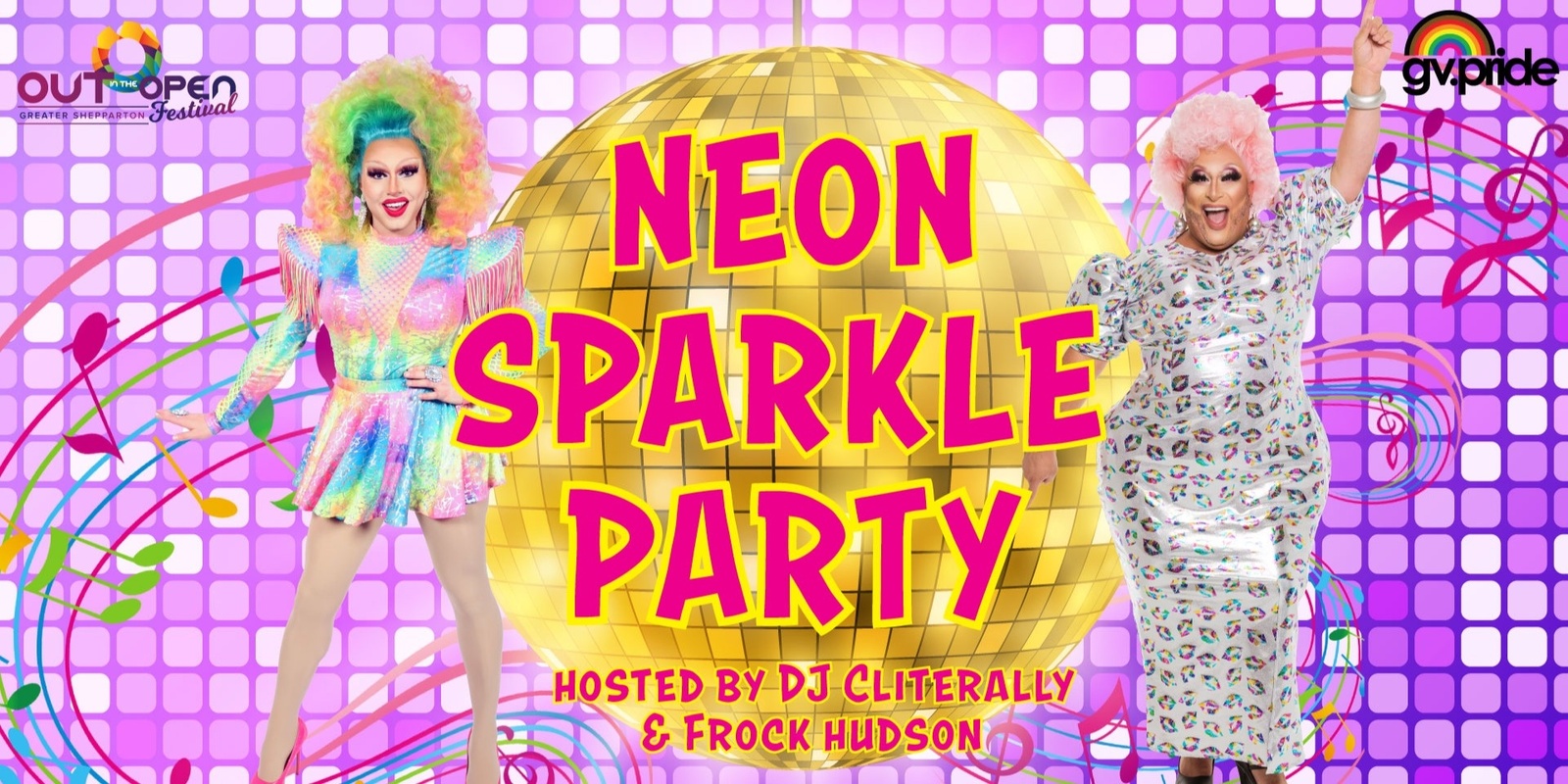 Banner image for Neon Sparkle Party – Out in the Open Festival | Sat 9 Nov