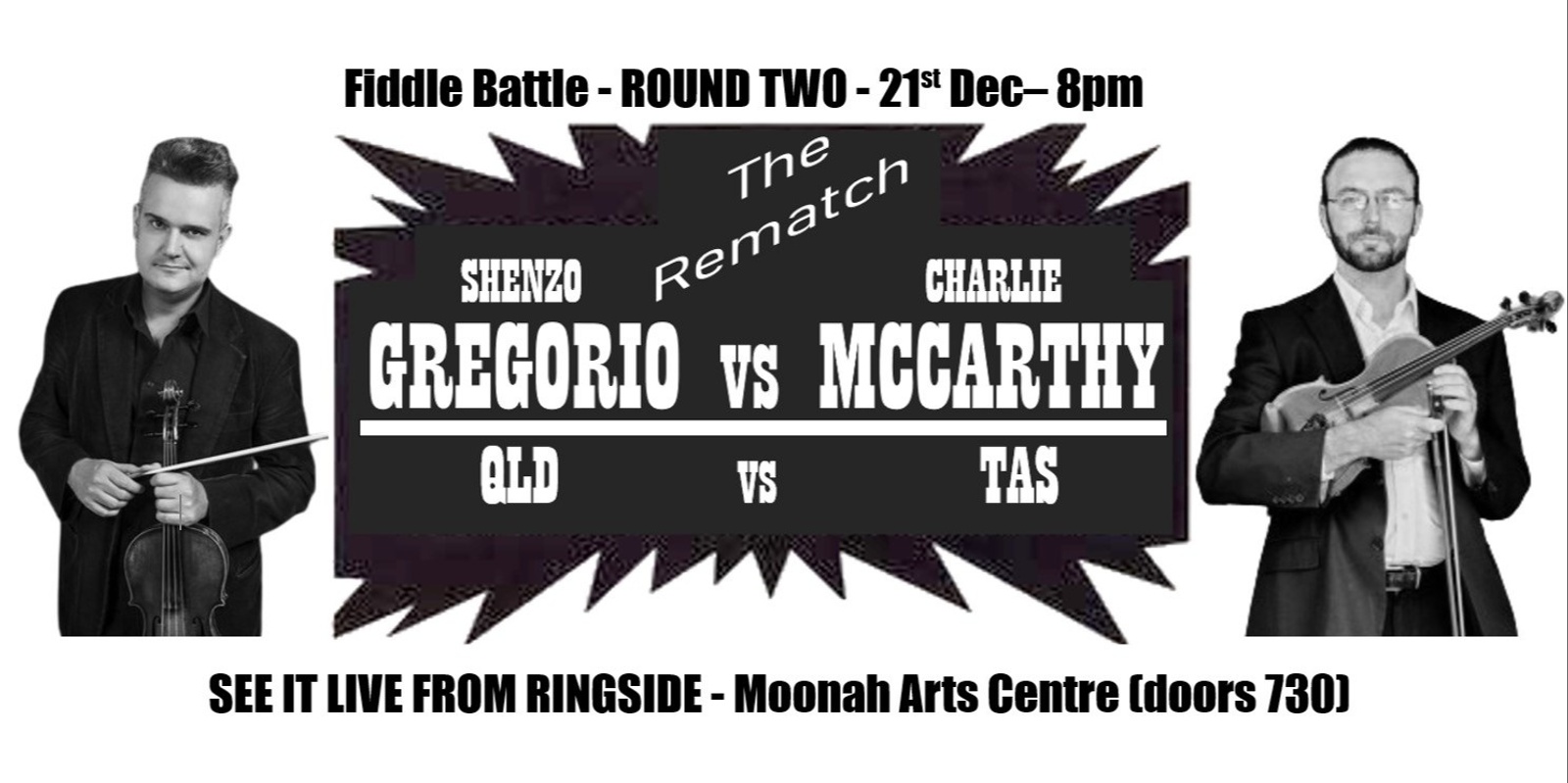 Banner image for Shenzo Gregorio vs Charlie McCarthy - Fiddle Battle Round 2 - The Rematch