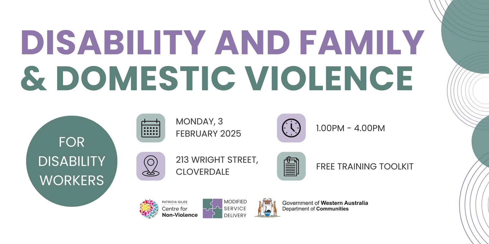 Banner image for For Disability workers: Disability and Family & Domestic Violence