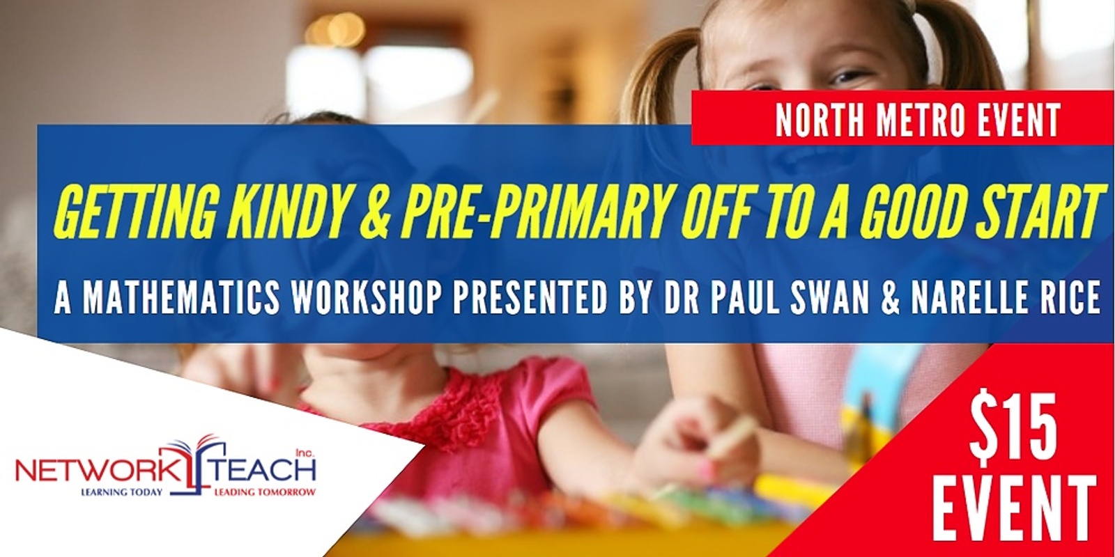 Banner image for Getting Kindy and Pre-Primary off to a good start - Mathematics Workshop (North Metro)