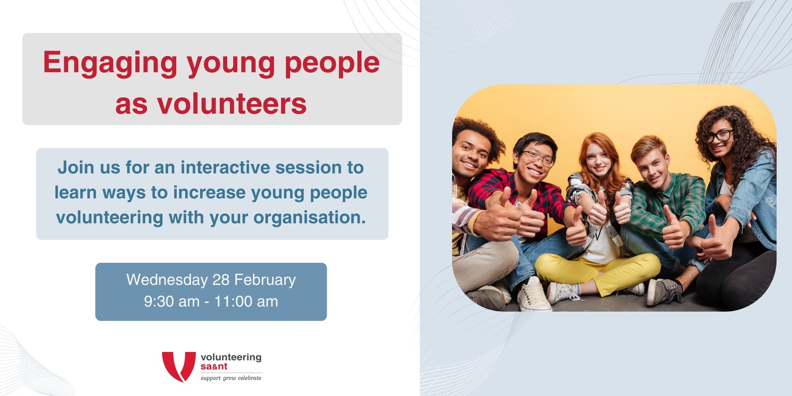 Banner image for Engaging young people as volunteers