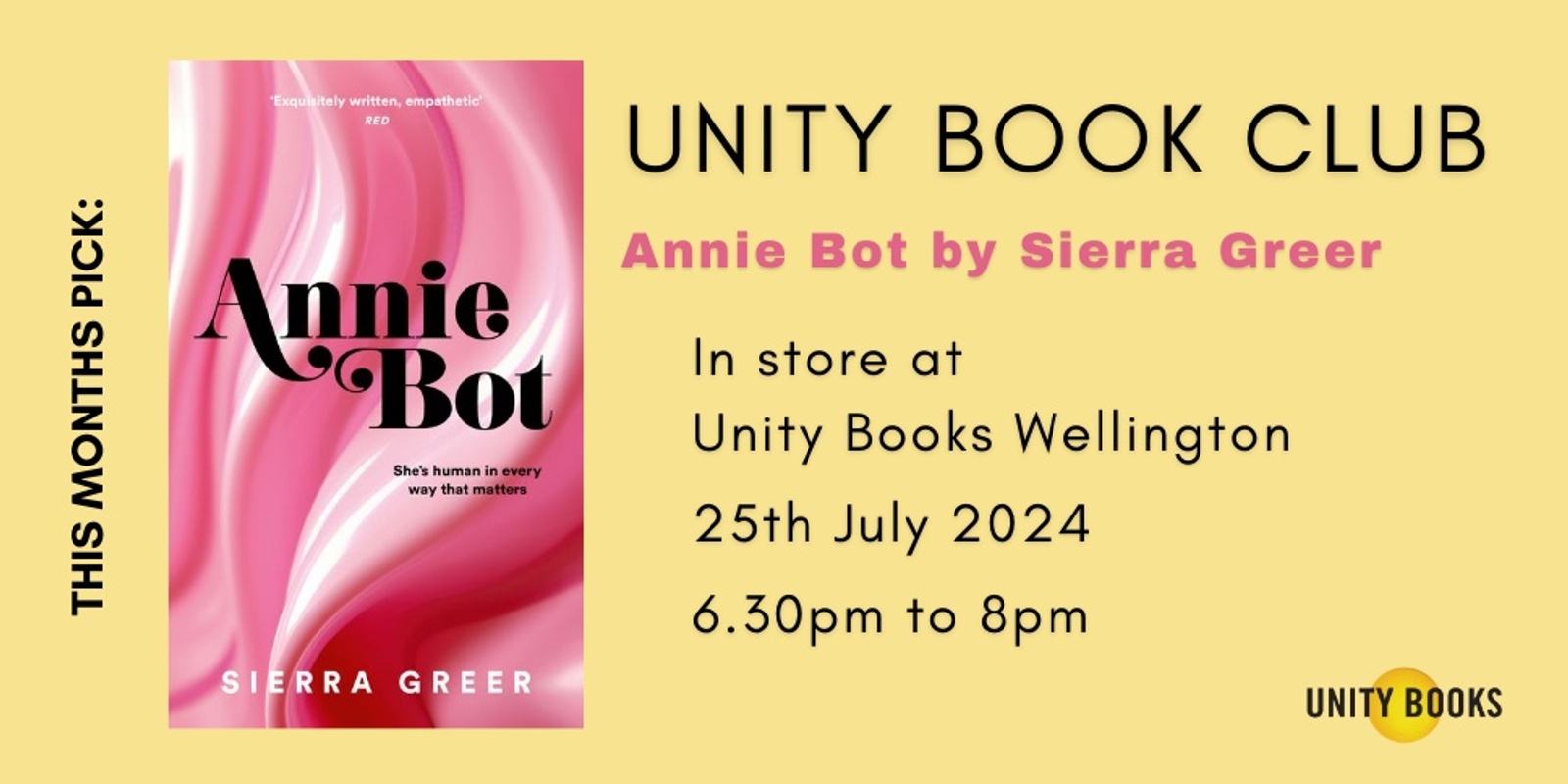 Banner image for Unity Book Club July 2024: Annie Bot 