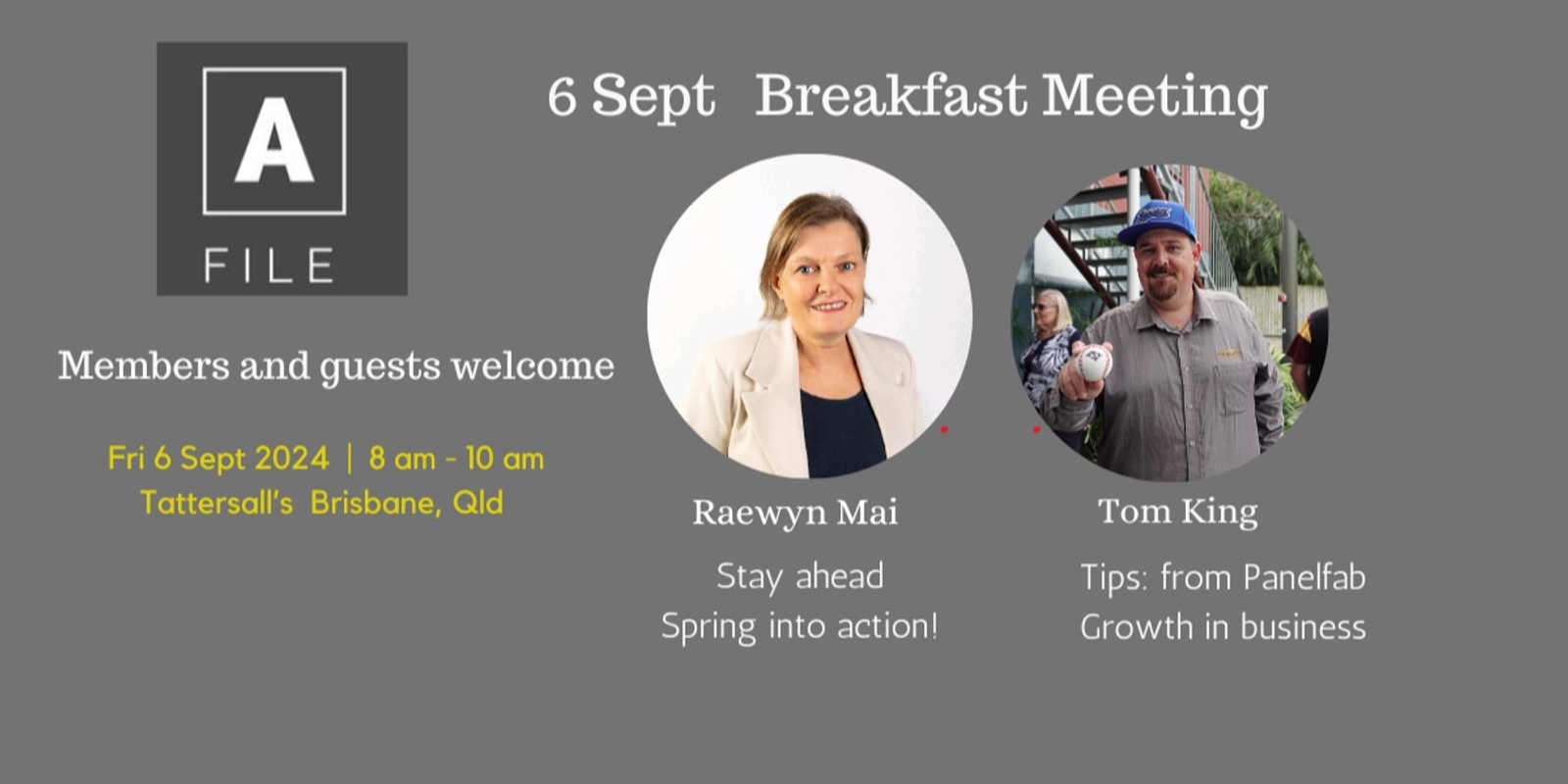 Banner image for aFile AGM and Breakfast Meeting 6 September 2024