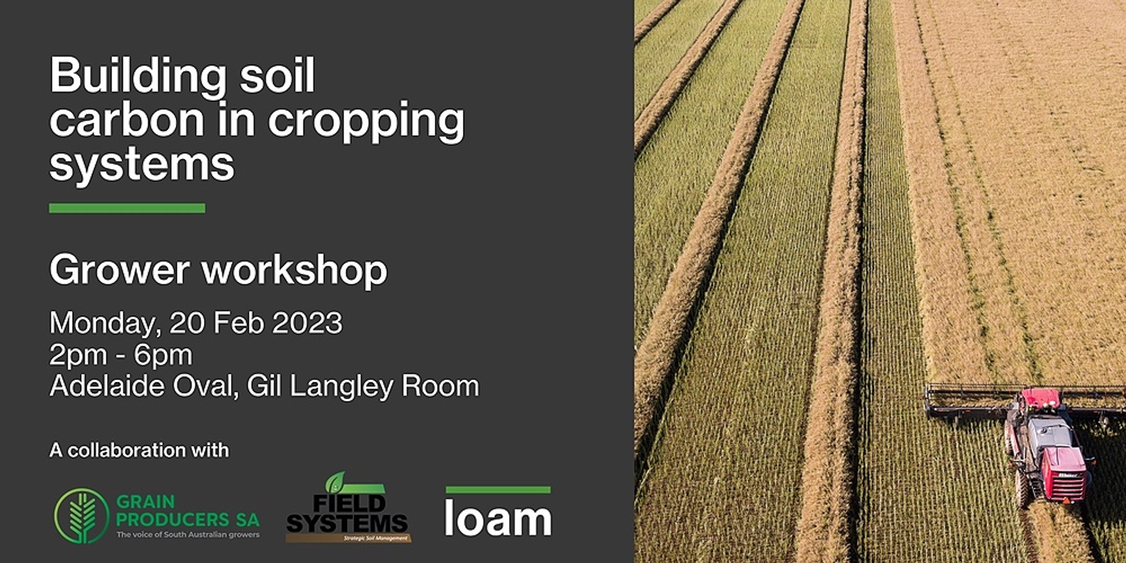 Banner image for Grower workshop: Building soil carbon in cropping systems