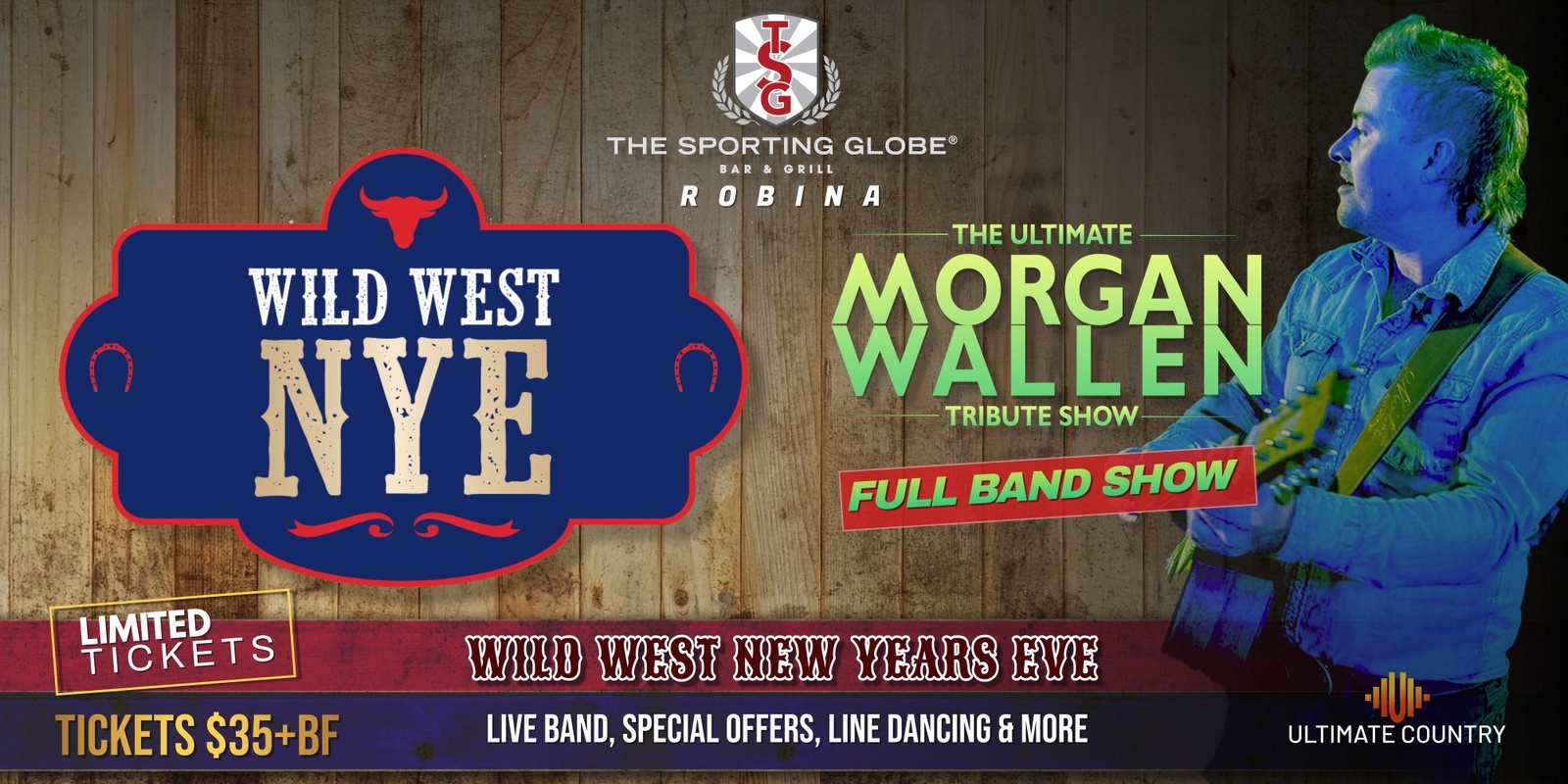 Banner image for Wild West NYE with the Ultimate Morgan Wallen Tribute Show - Gold Coast