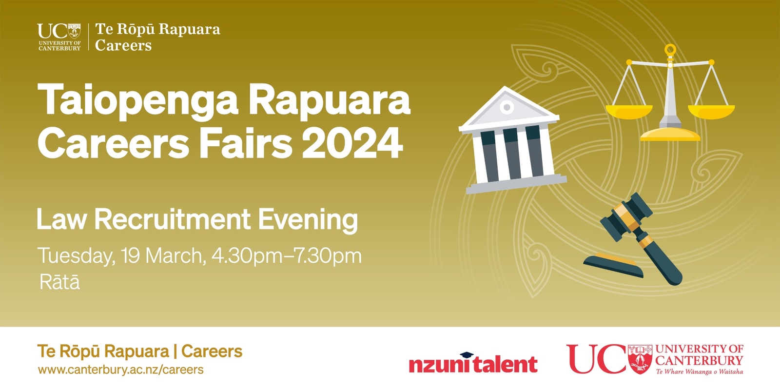 Banner image for Taiopenga Rapuara | Law Recruitment Evening 2024