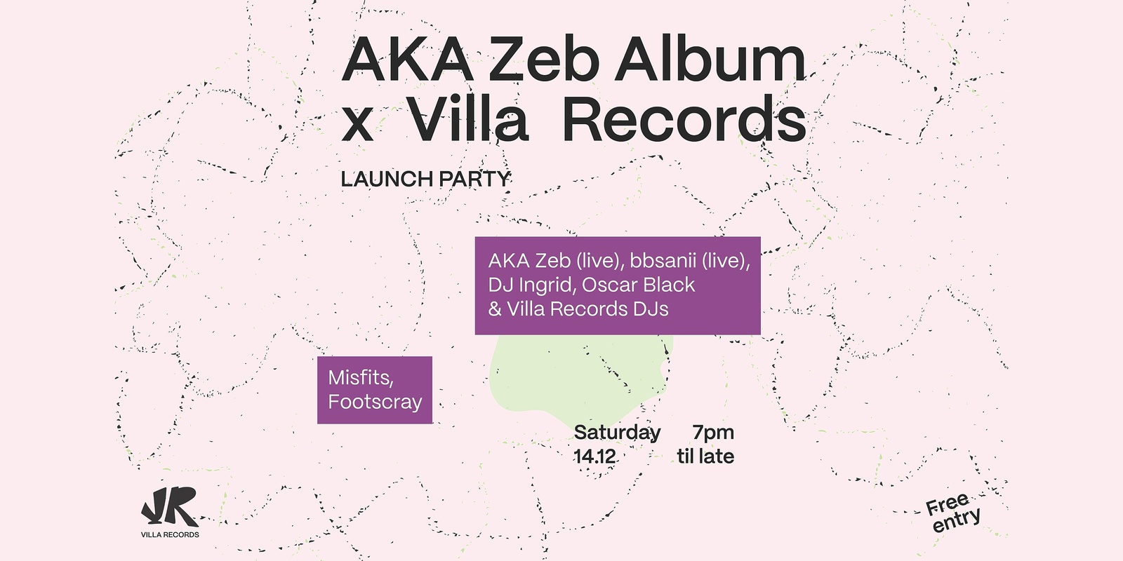 Banner image for Villa Records x AKA Zeb EP Launch