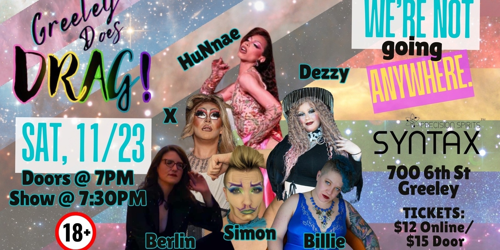 Banner image for GREELEY DOES DRAG! @ Syntax Distillery